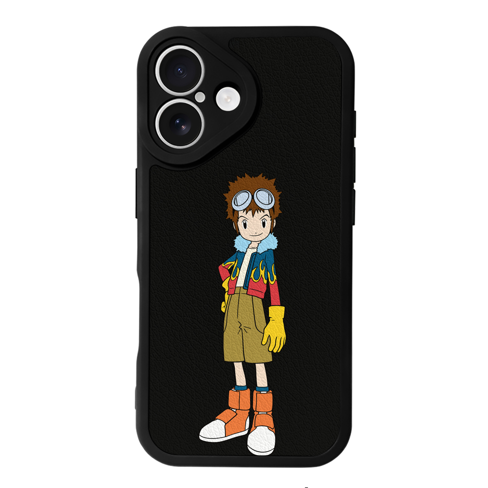 （画像用） Digimon デジタルモンスター/デジモン 【iPhone 16シリーズ対応】シリコンスマホケース（レザー調） 材質：シリコン